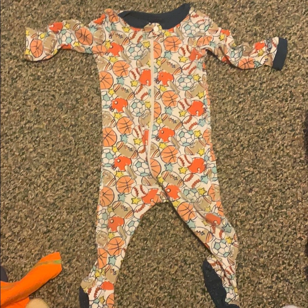 Sports feetie boys pj